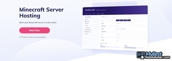 Хостинг сервера Майнкрафт: Hostinger.