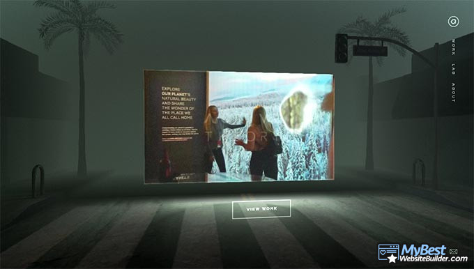 Website portofolio terbaik: Active theory.