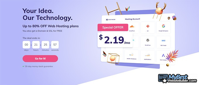 Web hosting terbaik: Hostinger. 