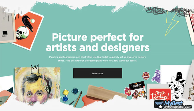 Big Cartel review: website builder for artists.