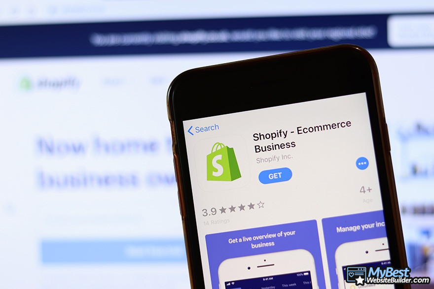 BigCommerce competitors: Shopify mobile app.