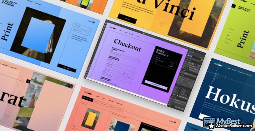 BigCommerce competitors: Webflow customized checkout window.