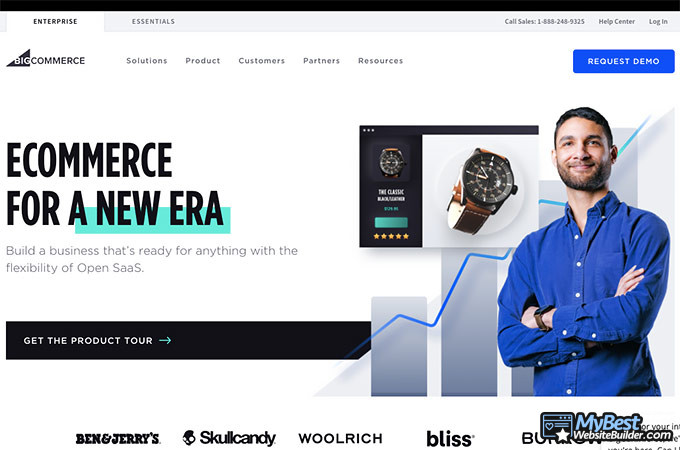 WooCommerce отзывы: главная страница BigCommerce.