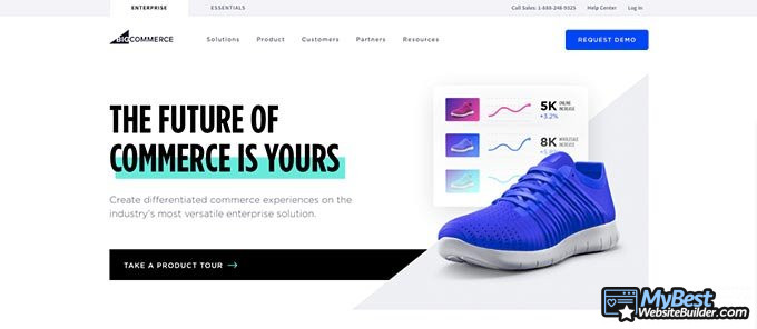 BigCommerce reviews: front page.