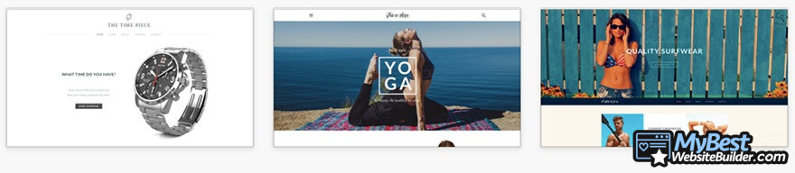 Bluehost Alternatives: the website builder - Weebly. Bluehost Alternatives: Weebly's theme examples.