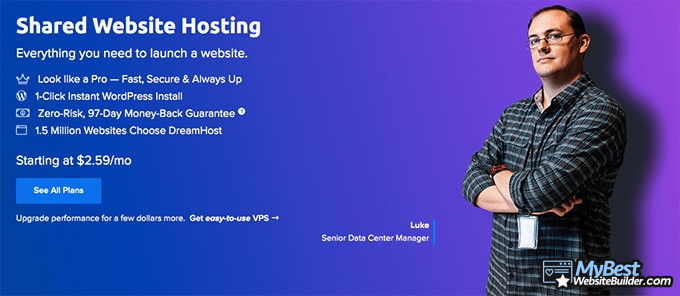 Ulasan DreamHost: shared web hosting. 