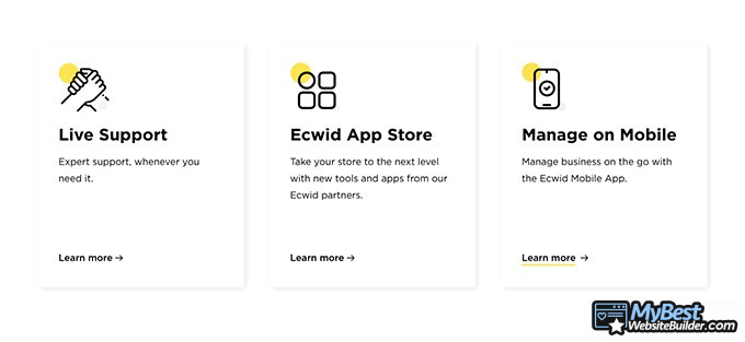 Ecwid avis: outils de création.