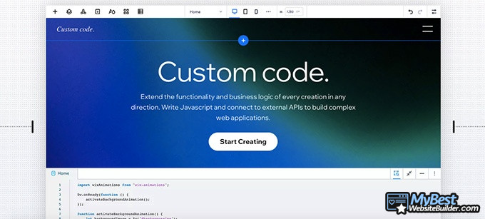 Editor X review: custom code.