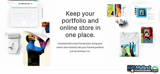 Format website review: portfolio and online store.