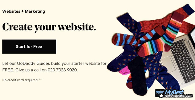 GoDaddy alternatives: GoDaddy invitation to free trial.