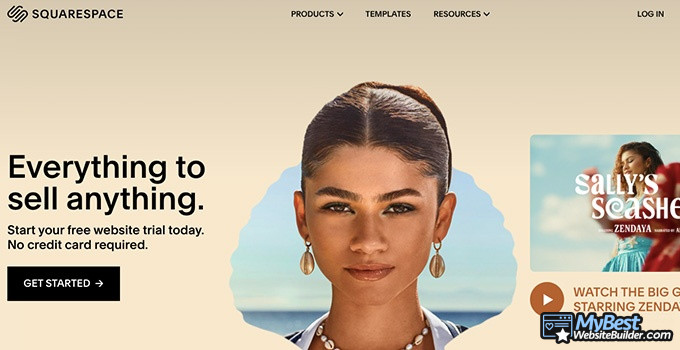 GoDaddy alternatives: Squarespace homepage.