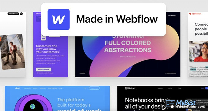 GoDaddy alternatives: Webflow homepage.
