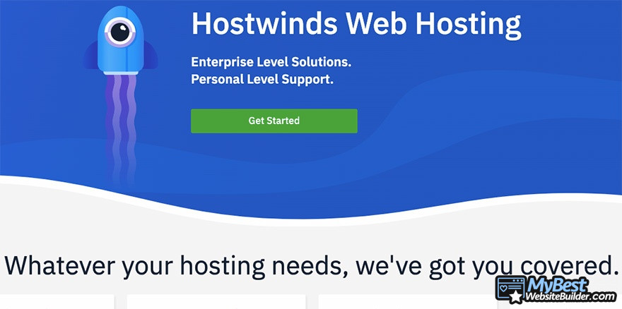 HostGator alternatives: Hostwinds homepage.