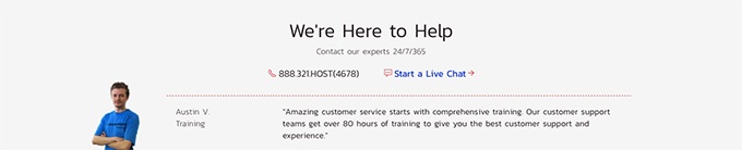 Ulasan InMotion hosting: layanan konsumen.
