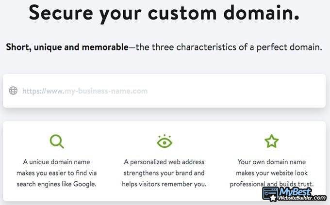 Jimdo review: domain registration.