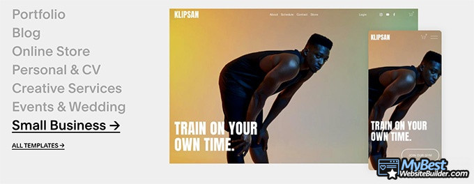 Lựa chọn thay thế Shopify: Squarespace.