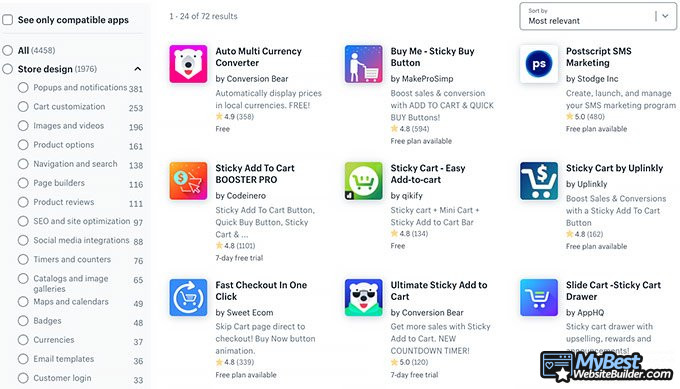 Cara kerja Shopify: aplikasi Shopify.