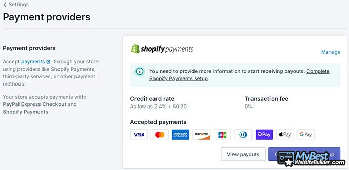 Cara kerja Shopify: pembayaran.