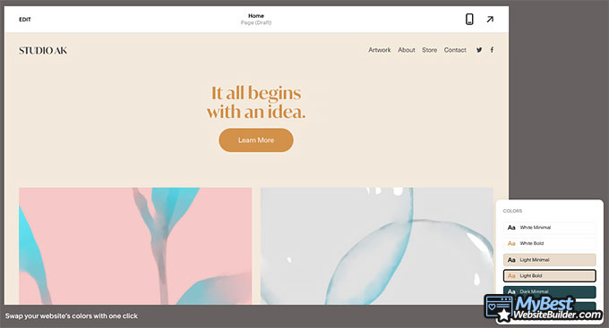 WordPress VS Squarespace:  Personalización web Squarespace.