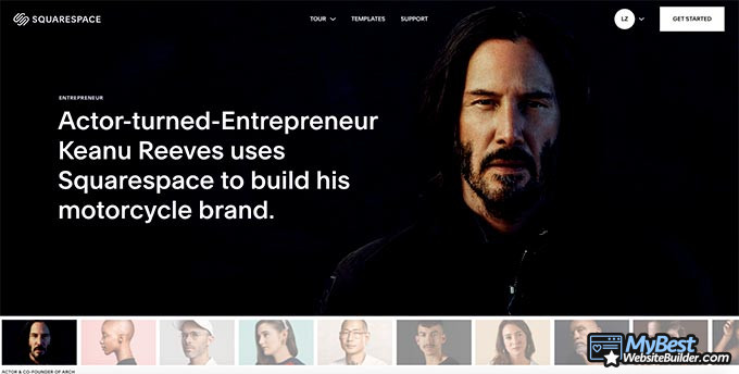 Review Squarespace: Keanu Reeves Squarespace.