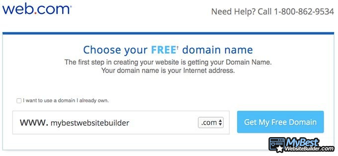 Web.com website builder reviews: domain registration.