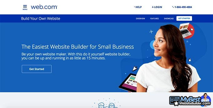 Web.com website builder reviews: front page.