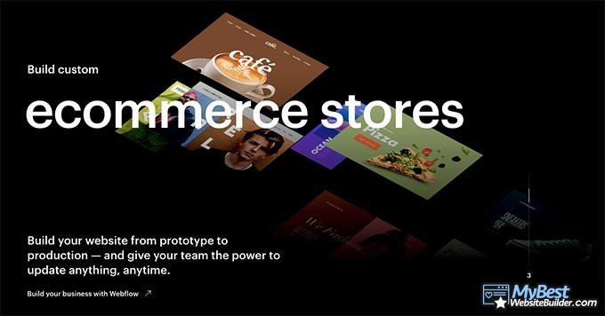 Webflow review: ecommerce options.