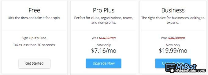 WebStarts review: WebStarts pricing options.