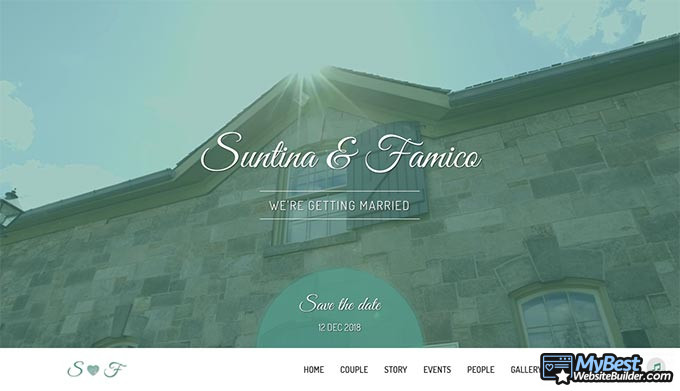 Exemplos de Site de Casamento: Suntina & Famico.