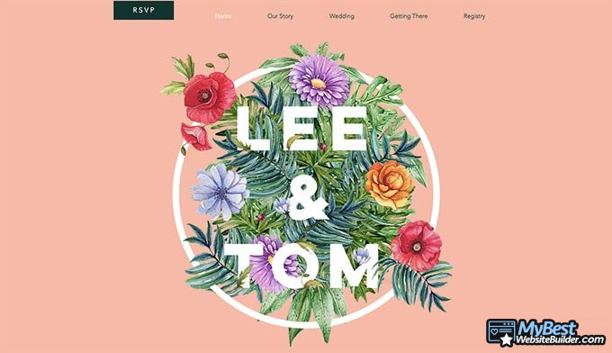 Exemplos de Site de Casamento: Lee & Tom.