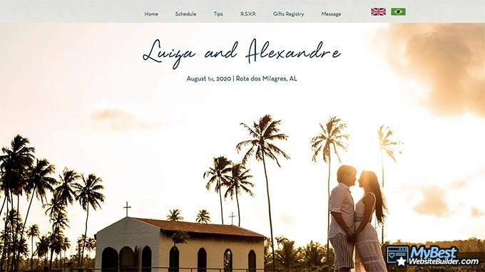 Exemplos de Site de Casamento: Luiza & Alexandre.