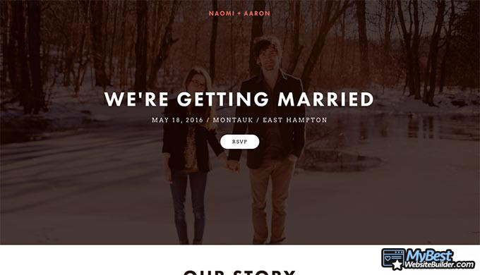 Exemplos de Site de Casamento: Naomi & Aaron.