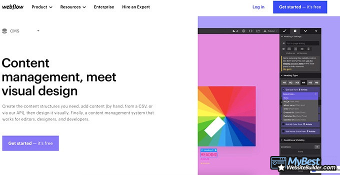 Wix alternatives: Webflow homepage. Wix alternatives: Webflow homepage.