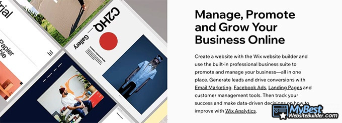 Wix Versus Squarespace: Bisnis Wix.