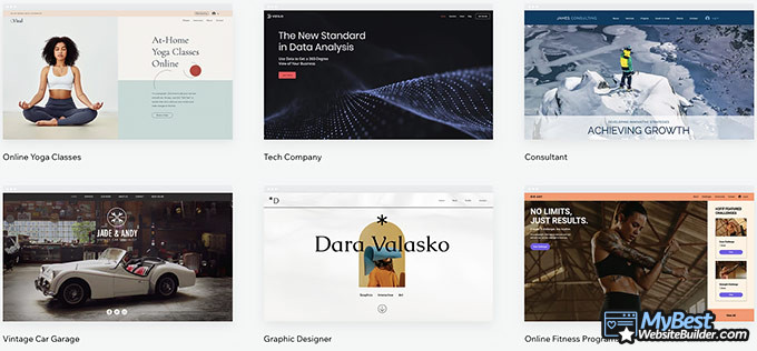 Wix или Weebly: шаблоны Wix.