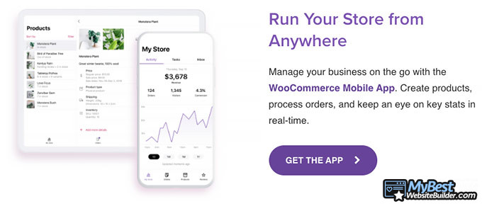 Avis woocommerce: application mobile.